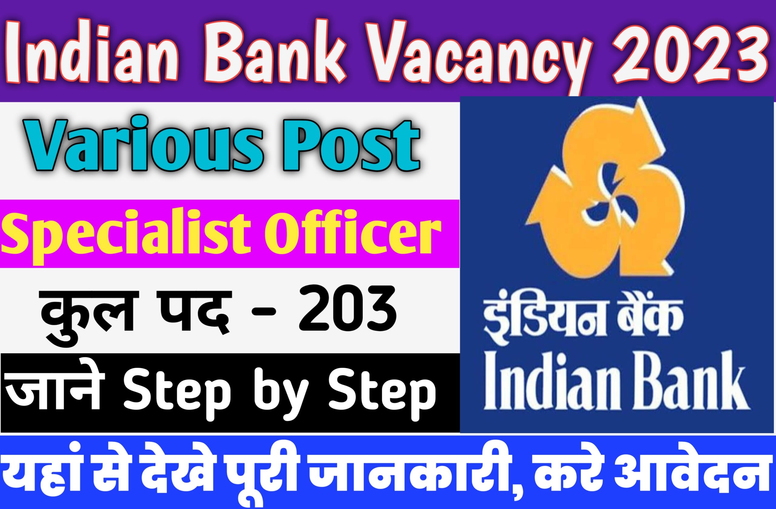 Indian Bank Vacancy 2023